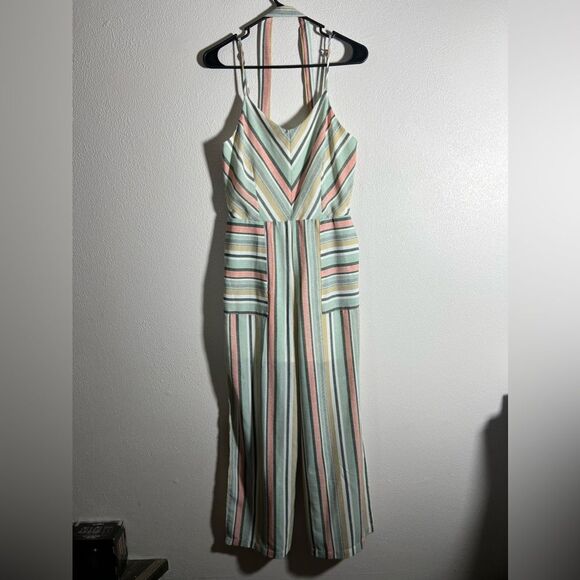 Women’s Monteau multicolor striped jumpsuit - Picture 1 of 5